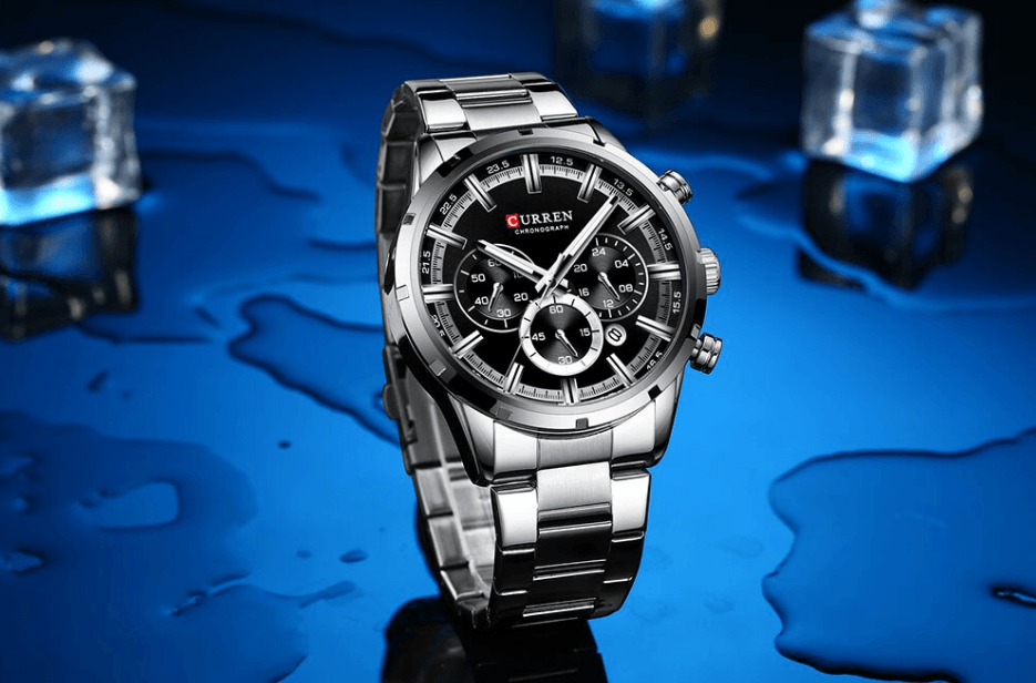 Montre de sport étanche en acier inoxydable pour homme avec chronomètre et affichage de la date spécial, design unique, cadeau parfait