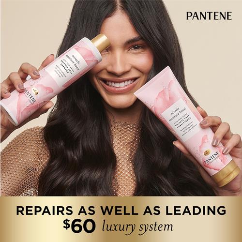 Pantene Nutrient Blends Miracle Moisture Boost Eau de Rose Shampoing & Après-shampoing Duo Pour Cheveux Secs, Sans Sulfate