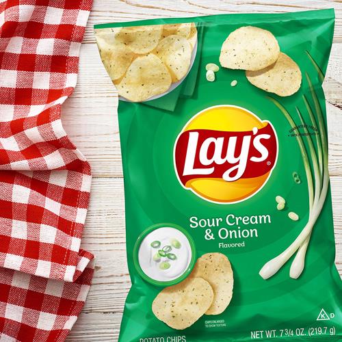 Lays Crème Sûre et Oignon, 7,75 oz
