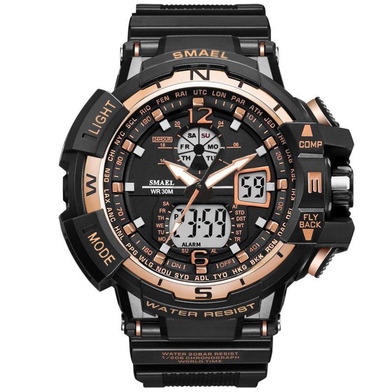 Montre de sport moderne pour hommes et femmes avec affichage numérique LED à quartz, montre numérique de luxe de marque supérieure pour hommes, Relogio Masculino au design populaire militaire, étanche 50M