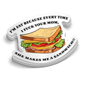 Autocollant pour casque de chantier en forme de sandwich