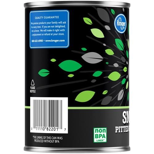 Olives noires dénoyautées Kroger, 170 g