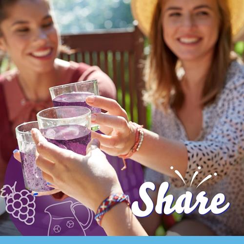 Mélange pour boisson en poudre Crystal Light Raisin Concord Arôme Artificiel, Paquets pour pichet, 6 U.