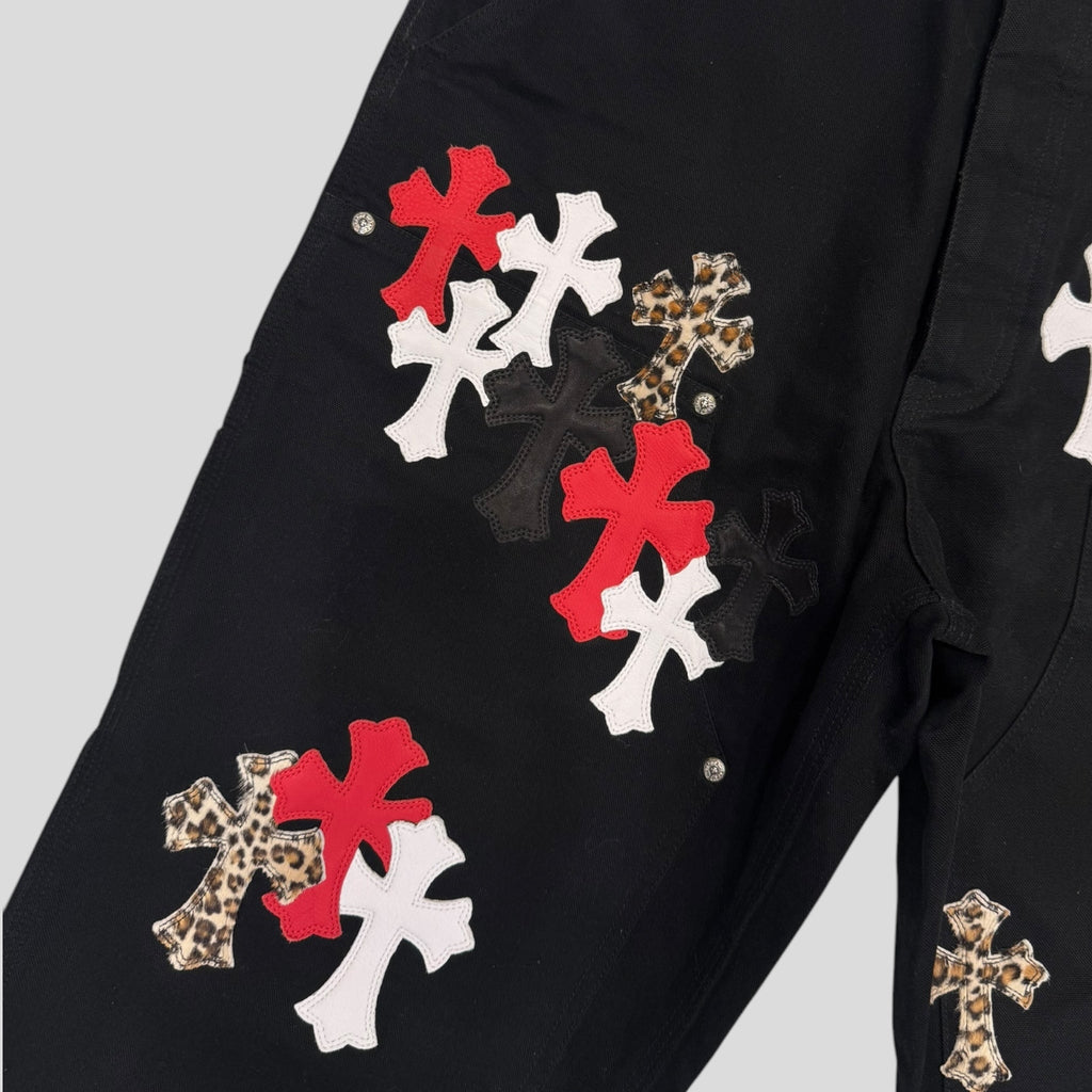Pantalon de travail Chrome Hearts Leopard Cross Patch