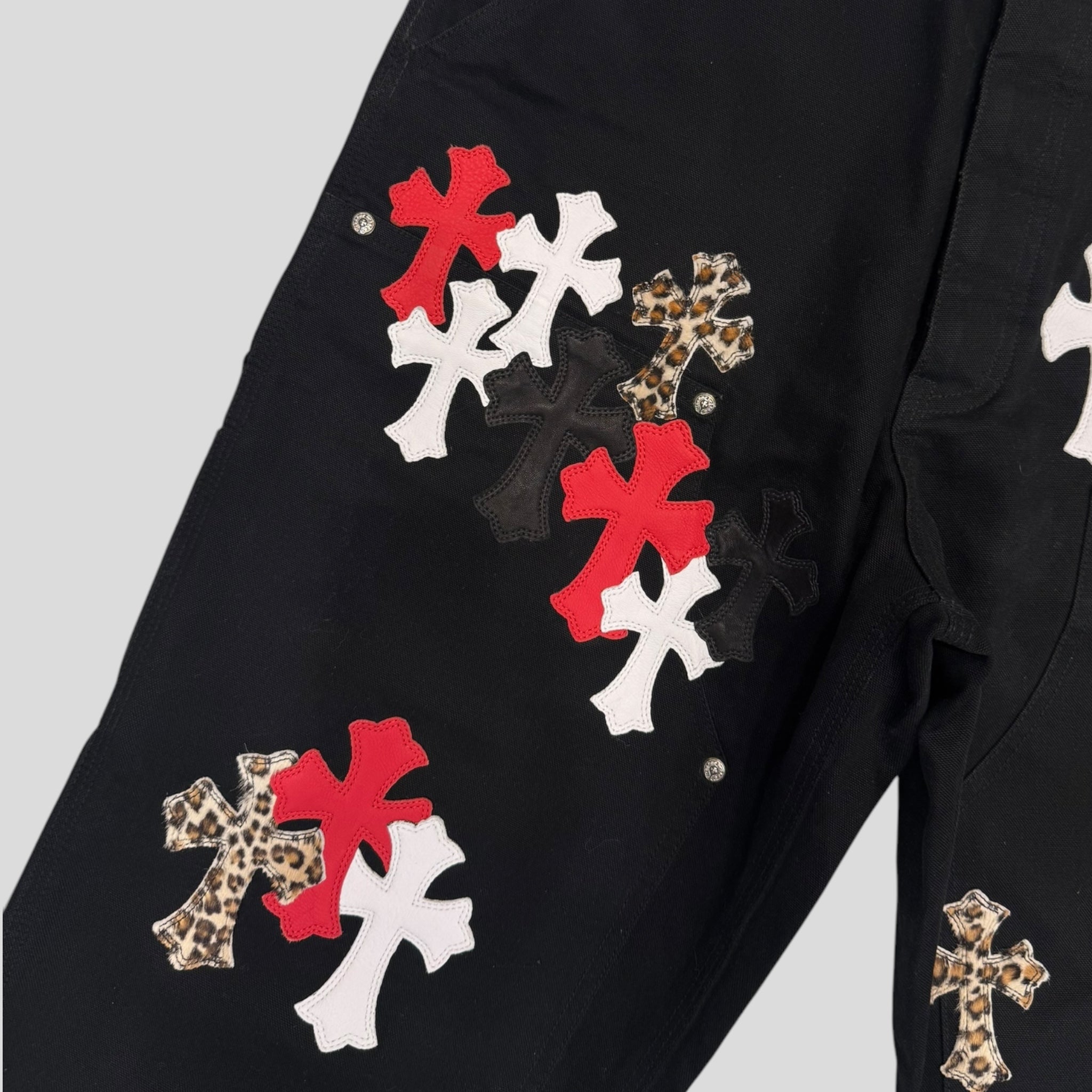 Pantalon de travail Chrome Hearts Leopard Cross Patch