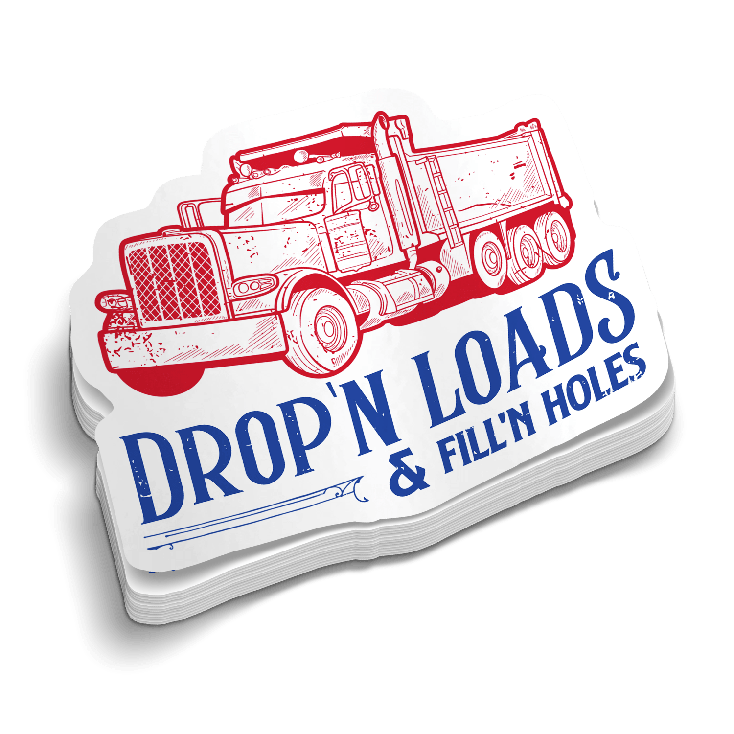 Autocollant de casque de chantier « Dropin' Loads »