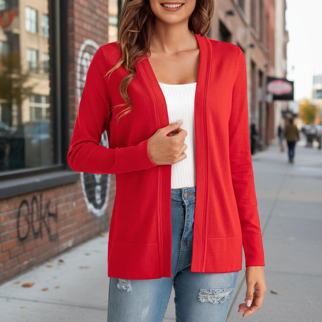Cardigan en maille ample pour femme – 4 couleurs S–XXL