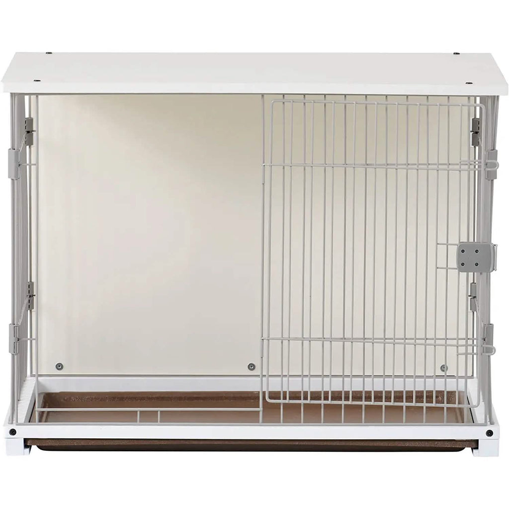 Cage élégante pour chien en bois blanc, 34 pouces de long
