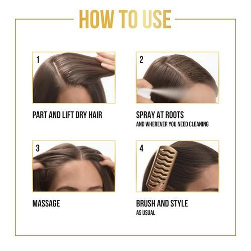 Pantene Pro-V Refresh Shampooing Sec en Spray, Volumisant et Nettoyant à la Vitamine B5, Pour Cheveux Fins, Clairsemés et Colorés, 125 ml