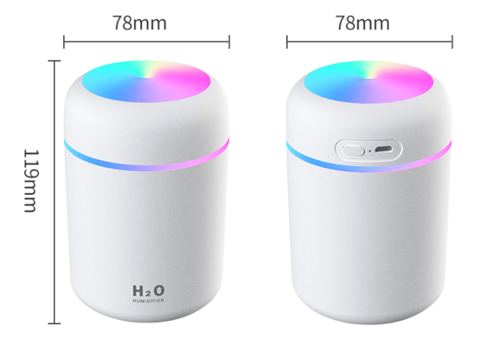 Mini Humidificateur Portable Diffuseur d'Huiles Essentielles avec Deux Modes de Pulvérisation et Fonction d'Arrêt Automatique Disponible en Plusieurs Couleurs Modernes