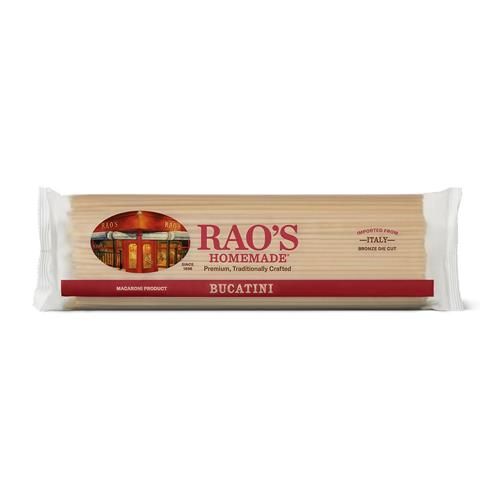 Pâtes Bucatini Raos faites maison, 453 g, Fabrication traditionnelle, Qualité supérieure, À base de semoule de blé dur, Découpées à la filière en bronze traditionnelle, Importées d'Italie