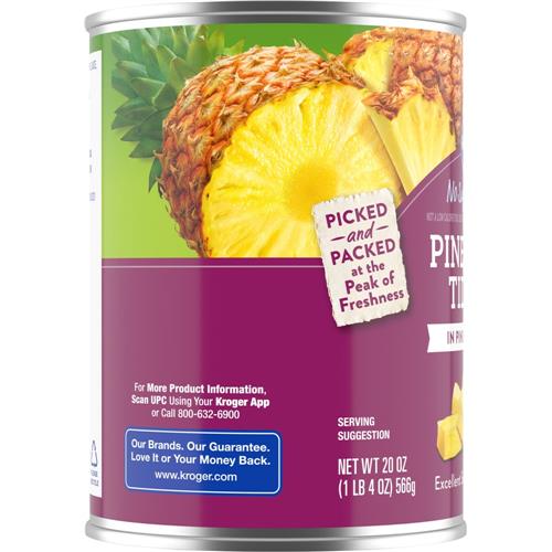Kroger Ananas en morceaux dans du jus d'ananas 567 g