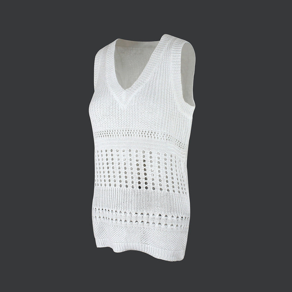 Débardeur fin uni blanc pour femme