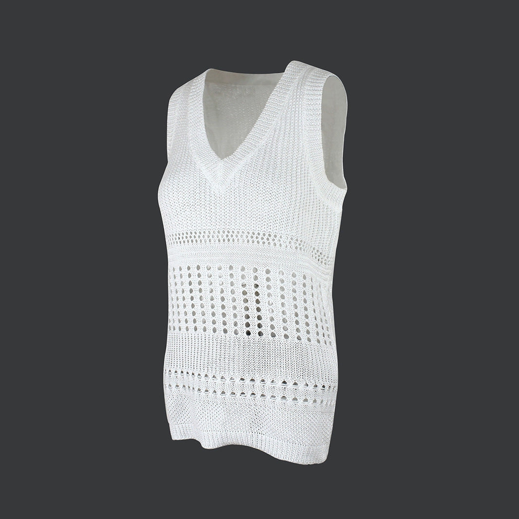 Débardeur fin uni blanc pour femme