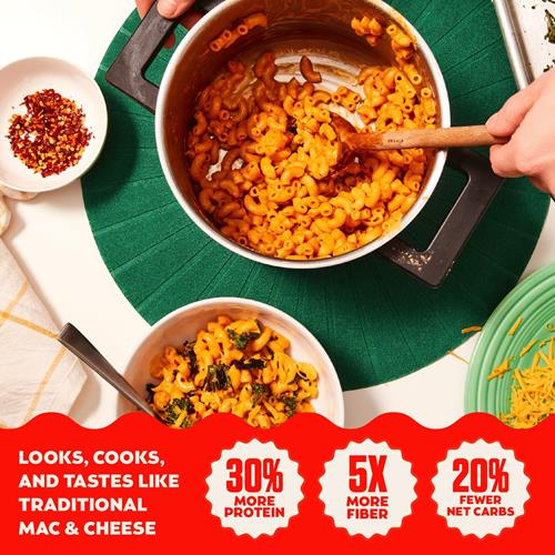 Banza Coquilles Deluxe Macaroni au Fromage Cheddar Crémeux - Riche en Protéines, Sans Gluten et à Faible Teneur en Glucides, Macaroni au Fromage Protéiné Deluxe 312g