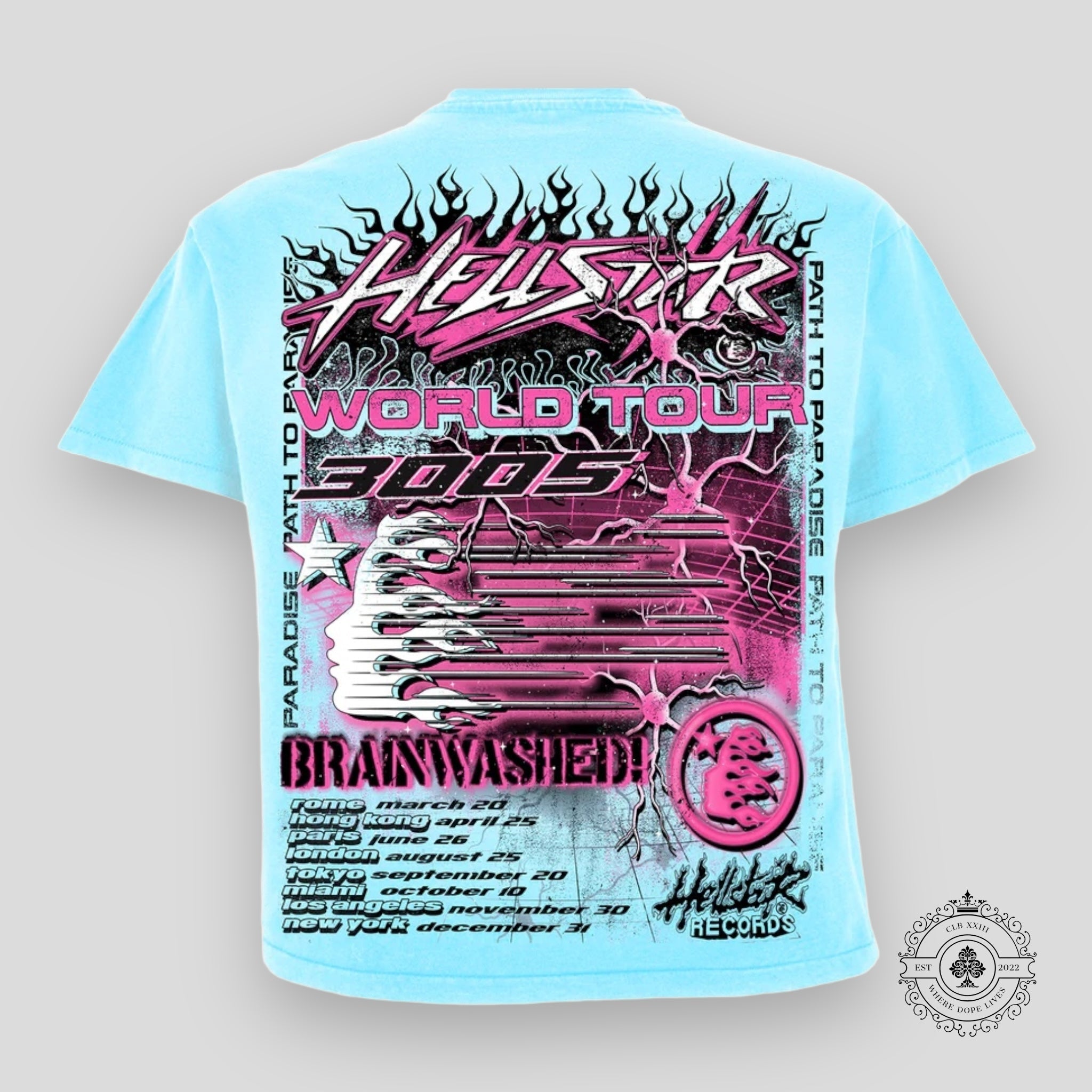 T-shirt Hellstar Neuron Tour bleu clair