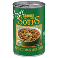Amy's Soup, Soupe de légumes rustique italienne végétalienne consistante, Sans gluten, Faite avec des haricots et du riz biologiques, Soupe en conserve, 398 g