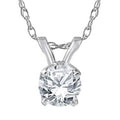 Pendentif Solitaire Diamant Rond 0,75 carat Or Blanc 14 carats
