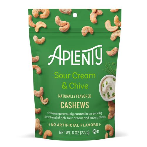 Noix de cajou à la crème sure et à la ciboulette Aplenty, 8 oz