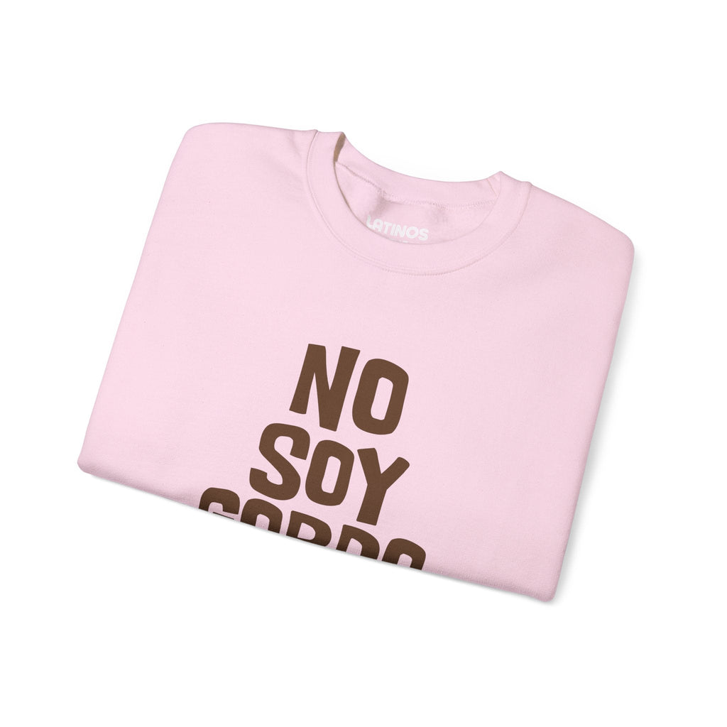 Pull ras du cou « No Soy Gordo Soy Feliz » | Meme viral latin amusant | 3 couleurs
