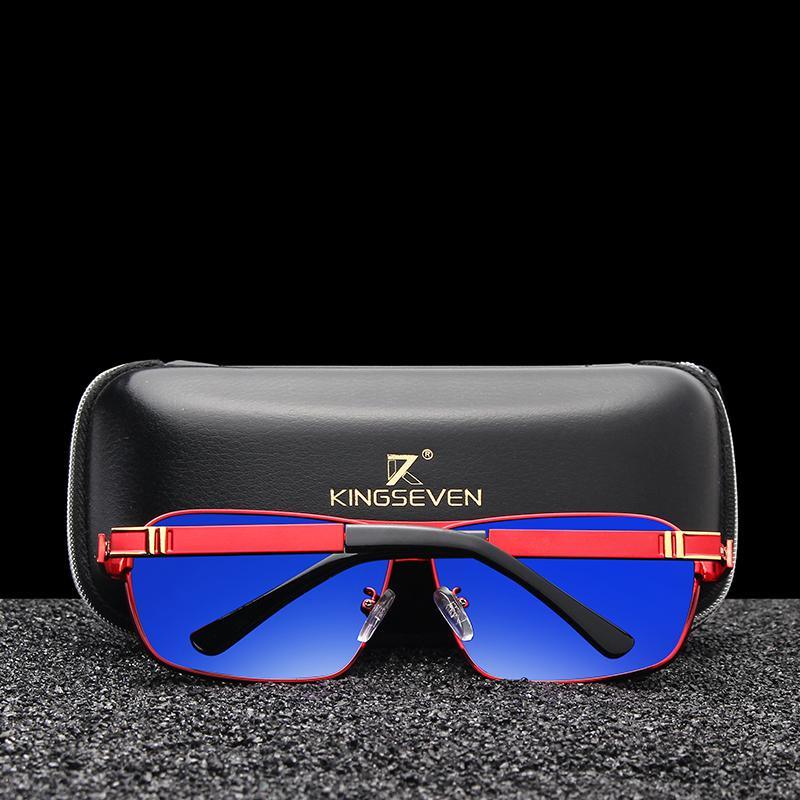 Lunettes de soleil de luxe pour hommes, style classique, monture en métal de haute qualité et verres polarisés avec protection UV400