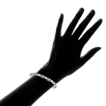 Bracelet en opale véritable « X et O » de 3,55 CTW par MUIBLU Gems