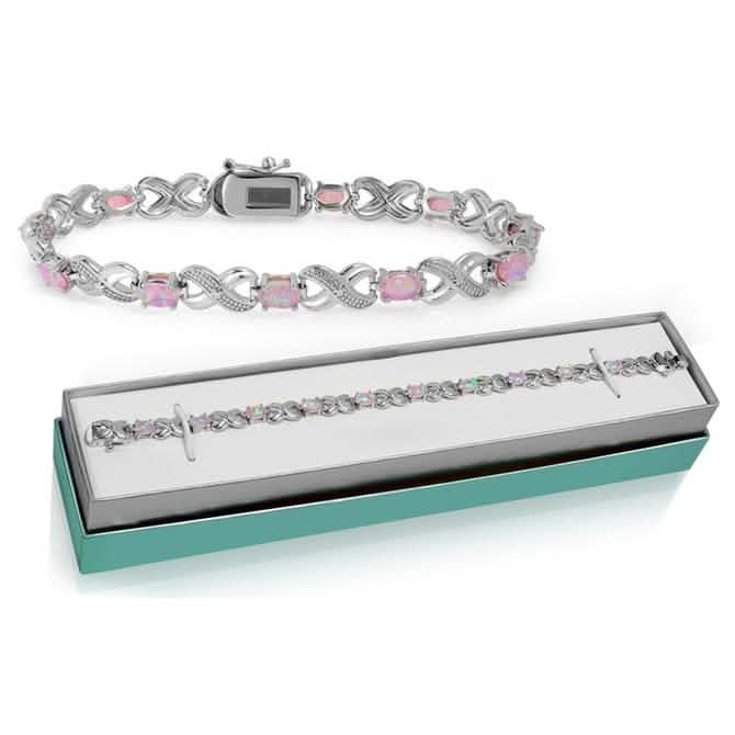 Bracelet en opale véritable « X et O » de 3,55 CTW par MUIBLU Gems