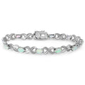 Bracelet en opale véritable « X et O » de 3,55 CTW par MUIBLU Gems