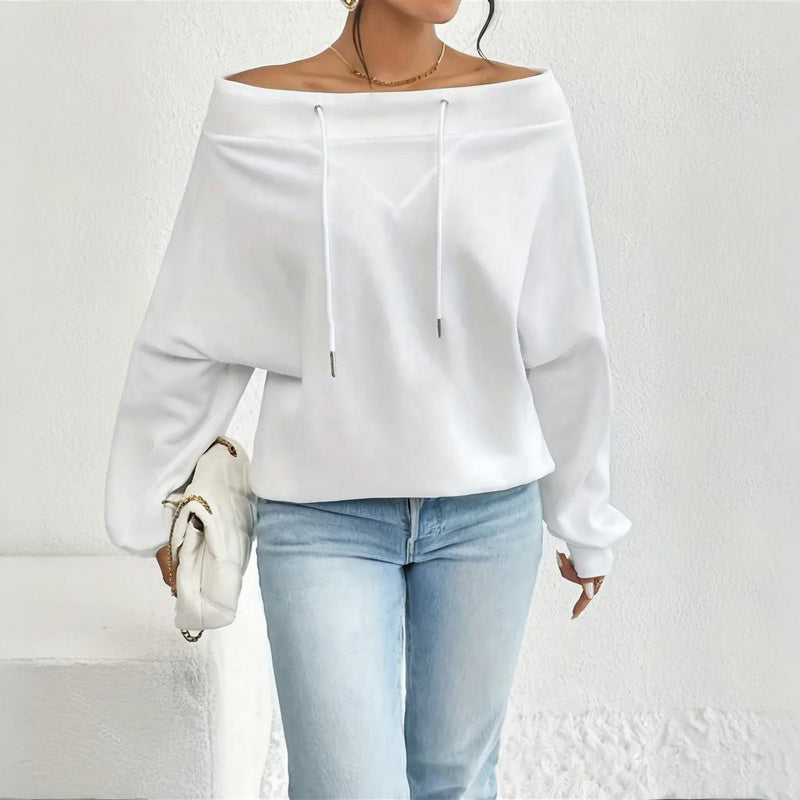 Pull grande taille à épaules dénudées