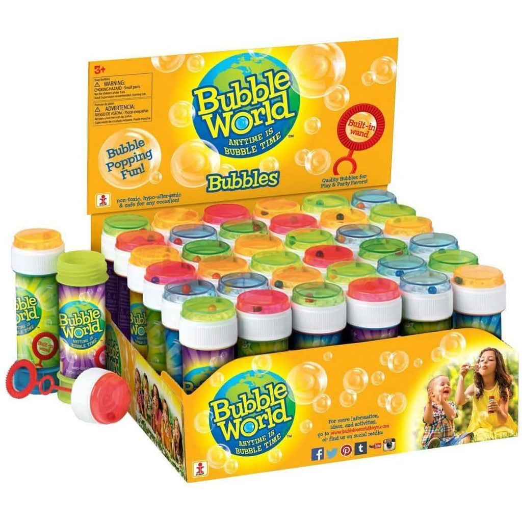 Paquet de 36 : Flacons de bulles amusantes Bubble World