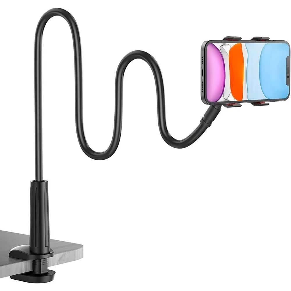 Support de téléphone universel rotatif à 360° avec base en spirale flexible pour navigation détendue