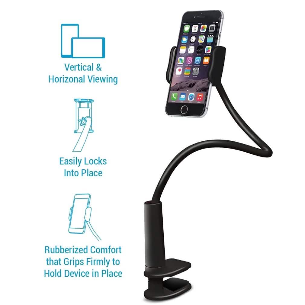 Support universel à col de cygne réglable à 360° pour smartphone