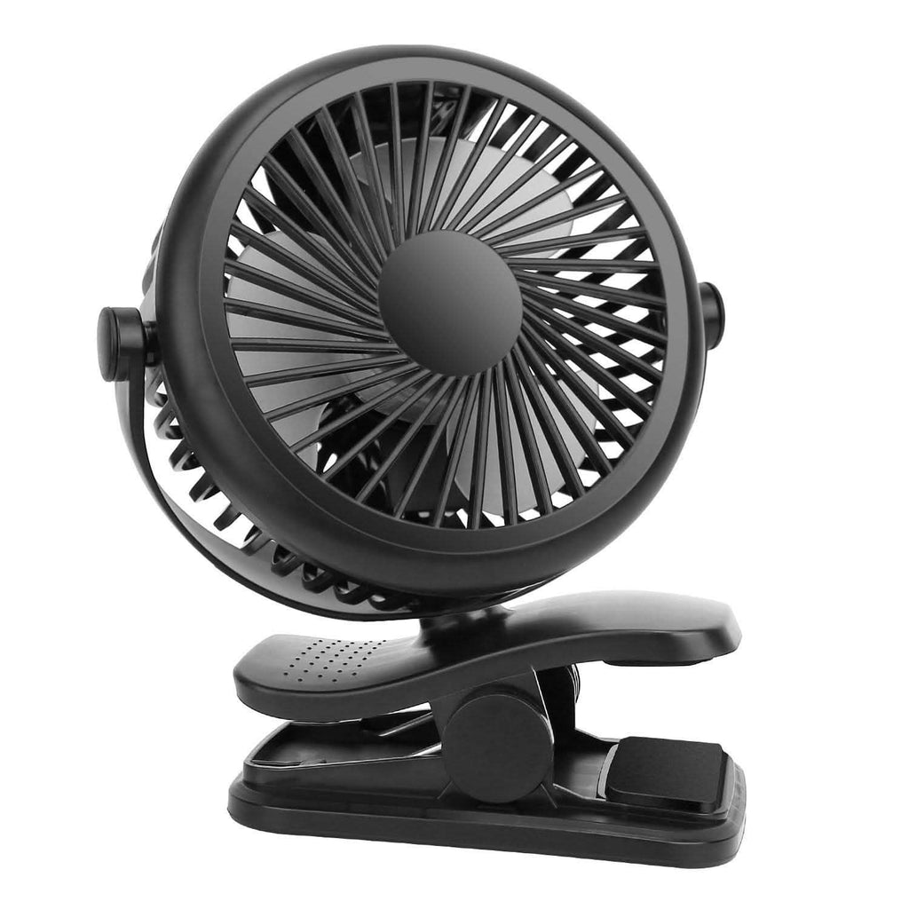 Ventilateur portable à pince rotatif à 360° silencieux et rechargeable