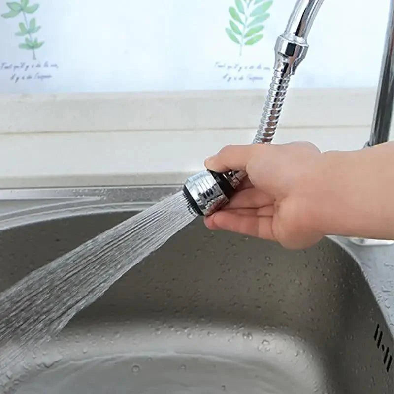Rallonge de robinet d'évier de cuisine à 360 degrés, rallonge de robinet universelle en acier inoxydable avec tuyau aérateur de robinet pivotant flexible, 2 modes de sortie d'eau, économiseur d'eau pour accessoires de salle de bain et de cuisine