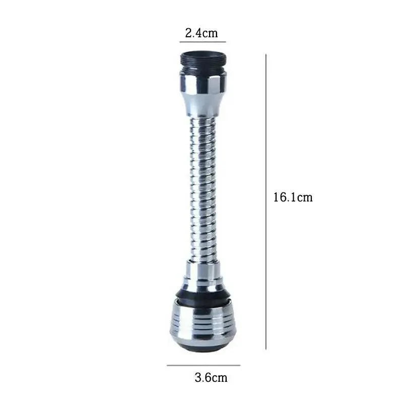 Rallonge de robinet d'évier de cuisine à 360 degrés, rallonge de robinet universelle en acier inoxydable avec tuyau aérateur de robinet pivotant flexible, 2 modes de sortie d'eau, économiseur d'eau pour accessoires de salle de bain et de cuisine