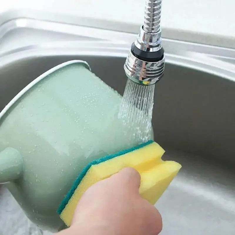 Rallonge de robinet d'évier de cuisine à 360 degrés, rallonge de robinet universelle en acier inoxydable avec tuyau aérateur de robinet pivotant flexible, 2 modes de sortie d'eau, économiseur d'eau pour accessoires de salle de bain et de cuisine