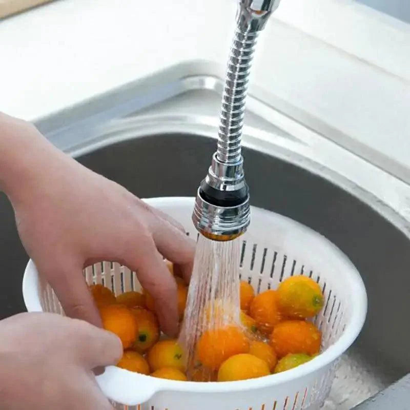 Rallonge de robinet d'évier de cuisine à 360 degrés, rallonge de robinet universelle en acier inoxydable avec tuyau aérateur de robinet pivotant flexible, 2 modes de sortie d'eau, économiseur d'eau pour accessoires de salle de bain et de cuisine