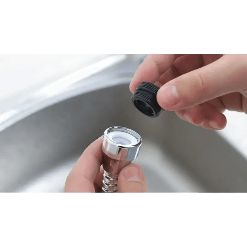 Rallonge de robinet d'évier de cuisine à 360 degrés, rallonge de robinet universelle en acier inoxydable avec tuyau aérateur de robinet pivotant flexible, 2 modes de sortie d'eau, économiseur d'eau pour accessoires de salle de bain et de cuisine