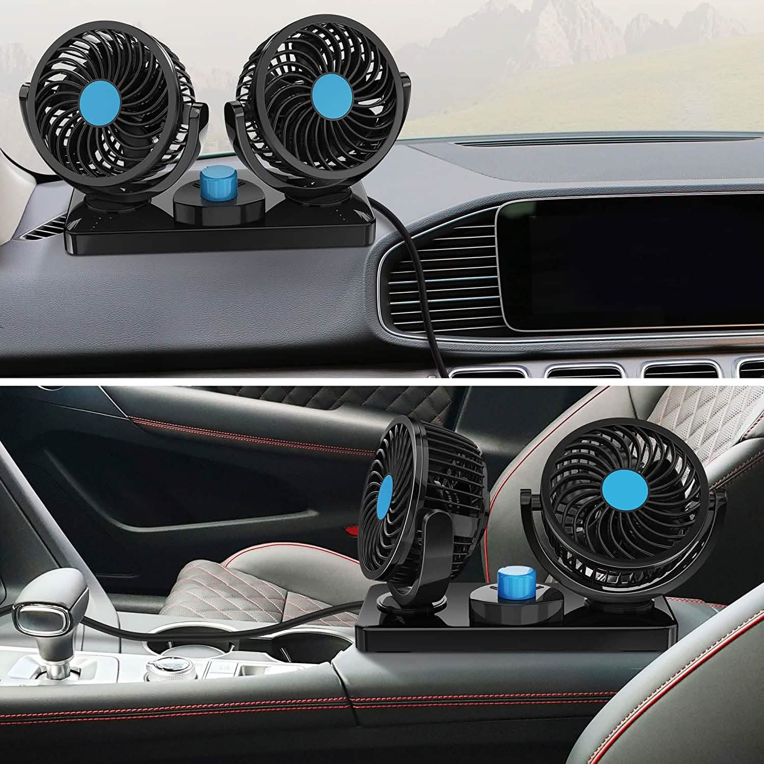Ventilateur de voiture rotatif à 360 degrés
