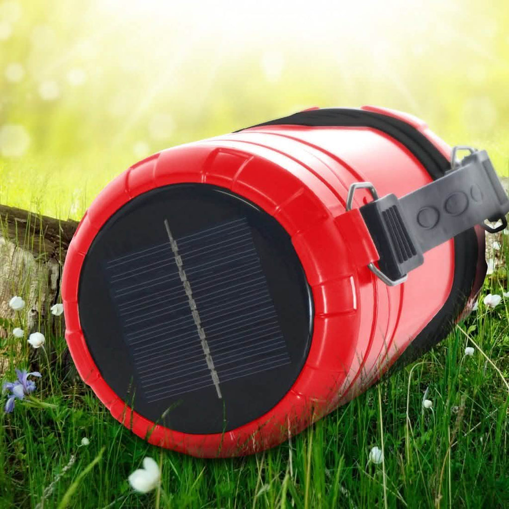 Lanterne LED 5-en-1 solaire à 360 degrés