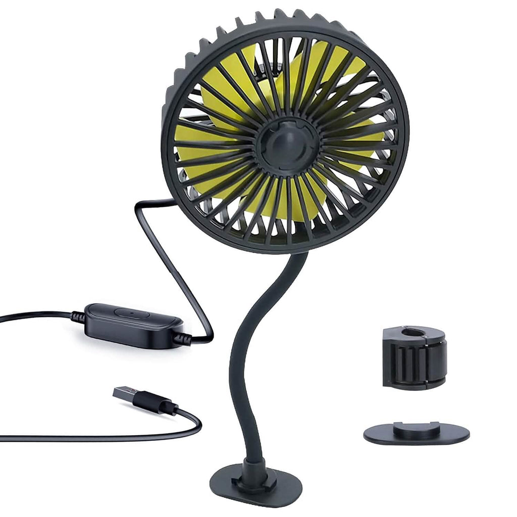 Ventilateur de refroidissement de voiture rotatif à 360° avec 3 vitesses