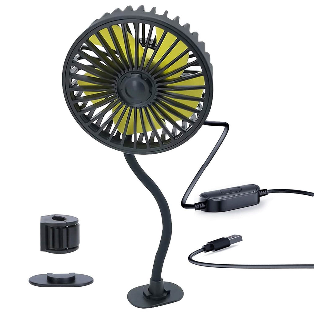 Ventilateur de refroidissement de voiture rotatif à 360° avec 3 vitesses