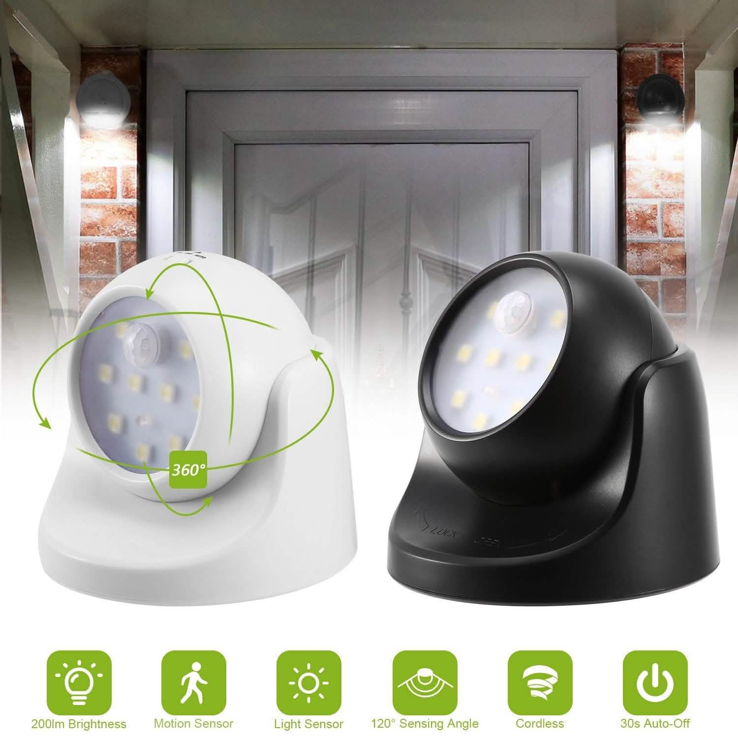 Lampes de nuit sans fil à capteur de lumière LED 360°