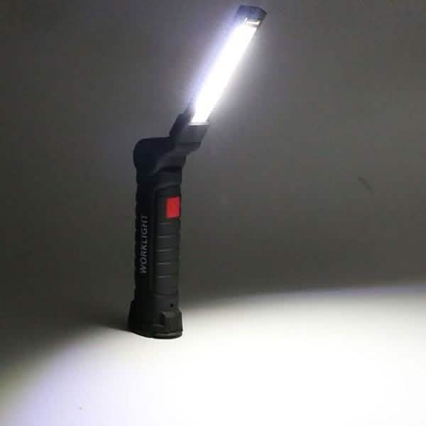 Lampe d'inspection à rotation à 360° LED + COB, baladeuse rechargeable et flexible sans fil