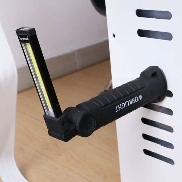 Lampe d'inspection à rotation à 360° LED + COB, baladeuse rechargeable et flexible sans fil