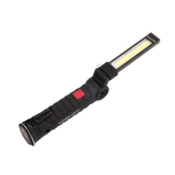 Lampe d'inspection à rotation à 360° LED + COB, baladeuse rechargeable et flexible sans fil