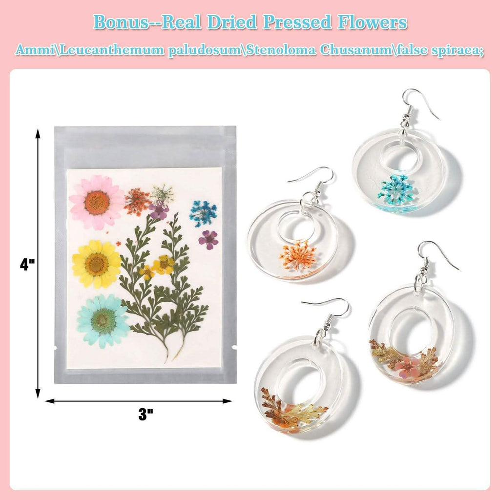 366 Pièces : Moules de Coulée en Résine pour Bijoux, Boucles d'Oreilles, Colliers et Pendentifs en Silicone