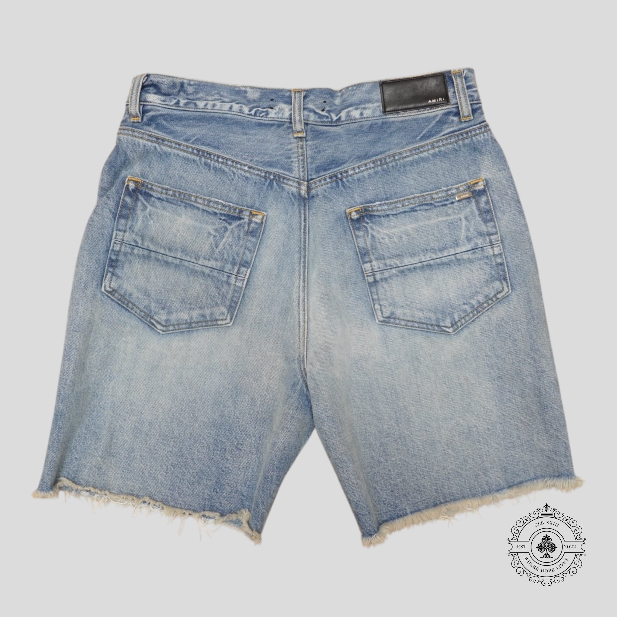 Short en jean Amiri de couleur indigo