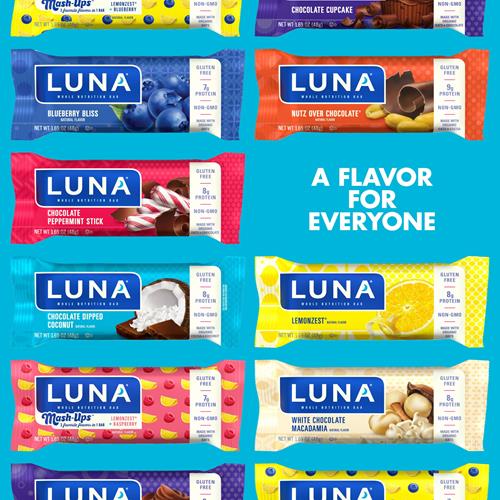 Luna Bar - Saveur Noix de Coco enrobée de Chocolat - Barres collation - Sans OGM - Barres protéinées sans gluten - Faites avec de l'avoine biologique (1 unité)