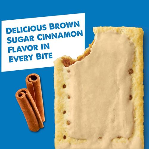 Pâtisseries à toaster pour le petit-déjeuner Pop-Tarts, Cannelle Sucre roux glacé, Paquet familial (32 unités)
